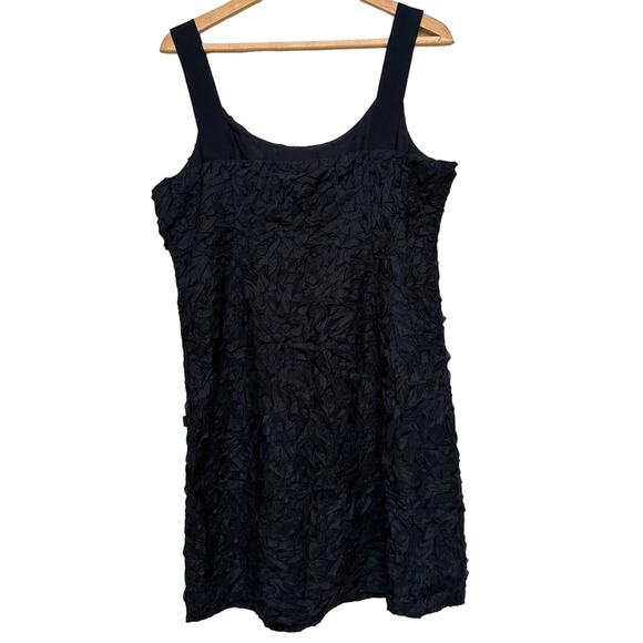 EILEEN FISHER Crinkle Silk Dress - Size 12 - 100% Silk - Picture 3 of 8